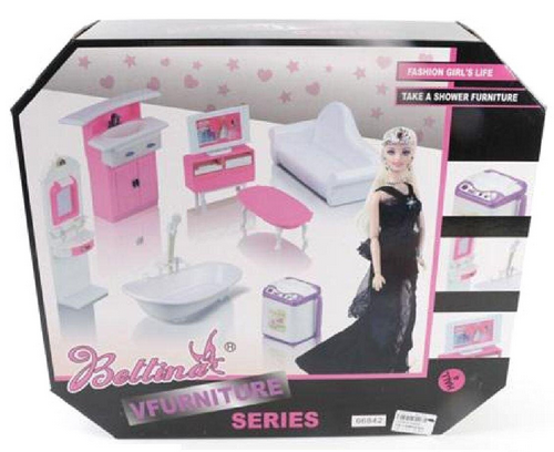 Игрушка Набор Bettina Ванная комната, стиральная машина с куклой  66842
