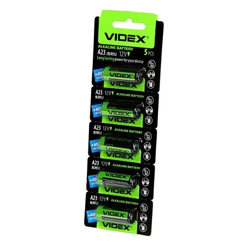 Батарейка 23A Videx Alkaline 12V 7,7х28мм 1шт до 01,2030г  05428 фото 2