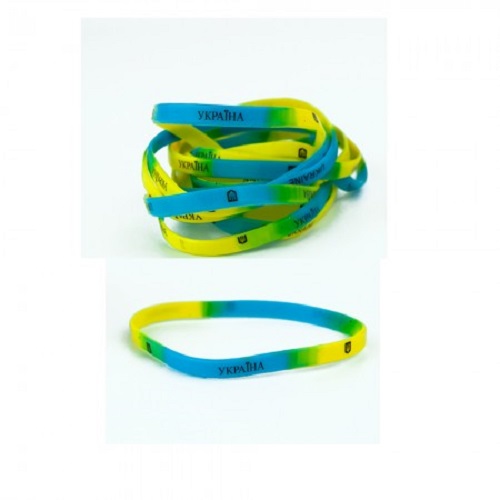 Браслет силиконовый с надписью  Украина  14414