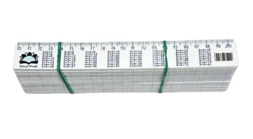 Линейка 20 см белая + Табличка Множення пластик  11843 фото 2