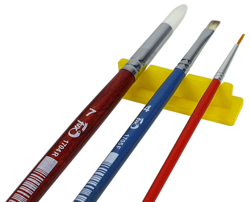 Подставка под три кисточки, Желтый пластик AS-0029 фото 2