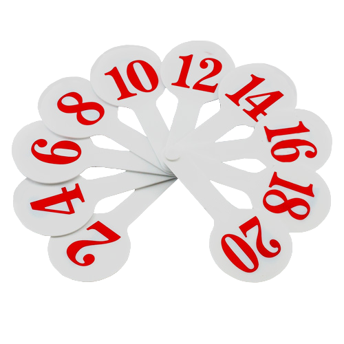 Веер Цифр от 1 до 20, супер-белый пластик AS-0007, К-5371 фото 2