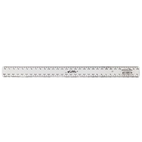 Линейка 30 см прозрачная в упаковке ровно 30см !!! AS-0607, К-9090