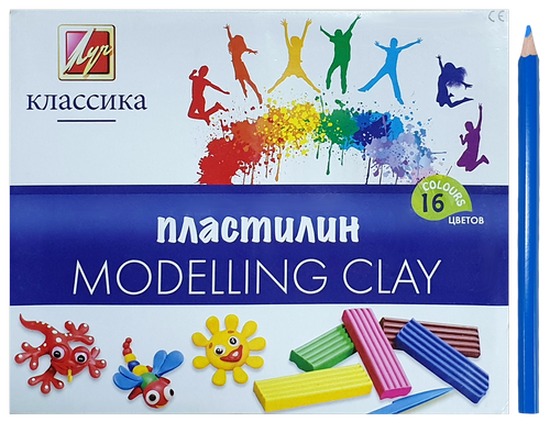 Пластилин Луч "Классика" 16 цветов 320 гр 20С 1329-08 Пластилин Луч "Классика" 16 цветов 320 гр 20С 1329-08