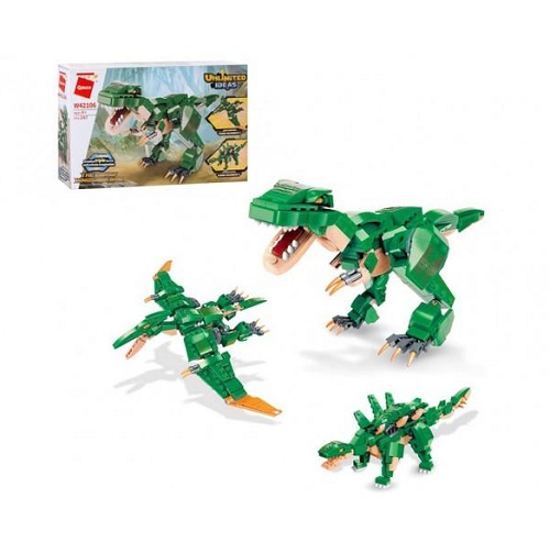 Игрушка Конструктор Qman Динозавры 3в1 287 деталей  42106