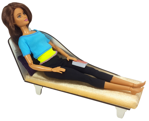 Мебель мягкая для кукол ростом 30 см - Кушетка бежевая из МДФ AS-7807 фото 2