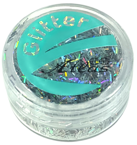 Блестки (Глиттер) большие полоски Атлас 2 гр - Серебряные AS-2491