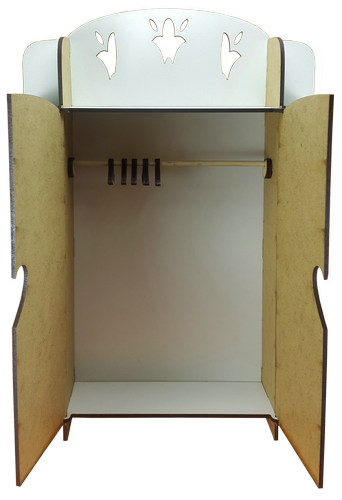 Мебель для кукол ростом 30 см - Шкаф № 5 платяной из МДФ AS-6021, М-2048 фото 2