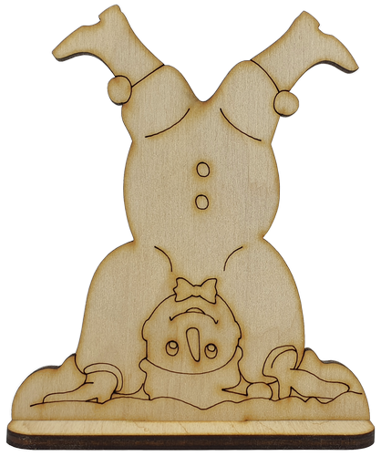 Фигурка фанерная - Снеговик вверх ногами на подставке 10 х 11 см AS-4742, В-0232 Фигурка фанерная - Снеговик вверх ногами на подставке 10 х 11 см AS-4742, В-0232