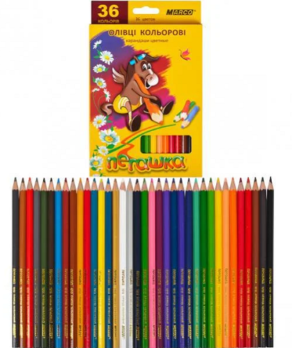 Карандаши цветные Marco Пегашка 36 цветов шестигранные 1010-36СВ Карандаши цветные Marco Пегашка 36 цветов шестигранные 1010-36СВ