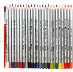 Карандаши акварельные цветные Marco Raffine 24 цвета шестигранные в метал. пенале  7120-24TN фото 2