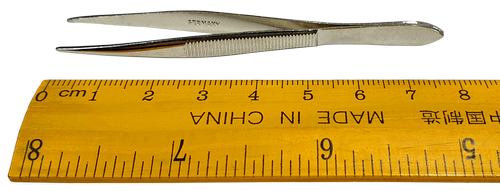 Пинцет маленький из нержавеющей стали 8см  AS-001