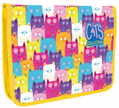 Папка на молнии В5 Cool for school Cats пластиковая, детская 32001-02