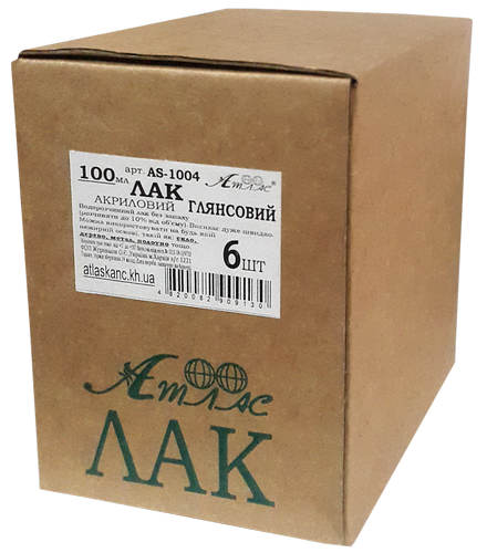 Лак акриловый Глянцевый 100 мл AS-1004 фото 3