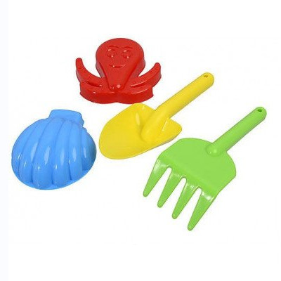 Игрушка Пластиковая Лопатка, Грабли, 2 пасочки 18 см Орион 481в2 Игрушка Пластиковая Лопатка, Грабли, 2 пасочки 18 см Орион 481в2