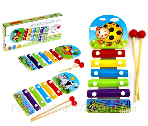Игрушка Ксилофон музыкальная с 2 молоточками  88933
