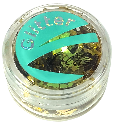 Блестки (Глиттер) большие Атлас 1 гр - Золото рваное AS-2408