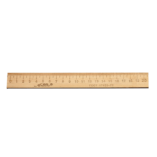 Линейка Деревянная 20 см напечатанная, только опт от 100 шт AS-0661, К-4056 фото 2
