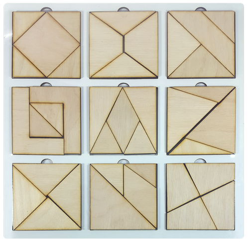 Игрушка развивающая Головоломка Сложи Квадрат, второй уровень сложности AS-7155