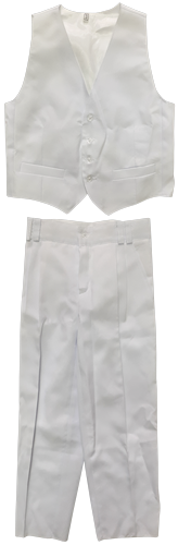 Брюки и жилет, белые р.4 14288 