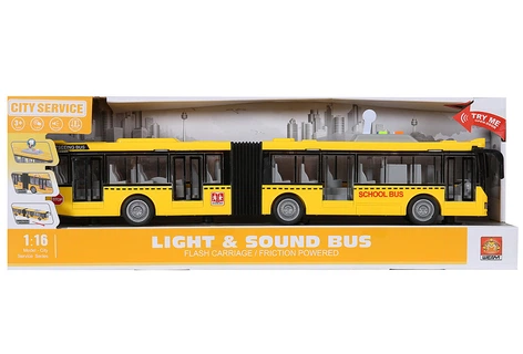 Игрушка Машинка City Service Автобус Гармошка со светом, двери открываются, 43 см  WY913А фото 2