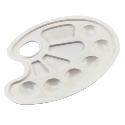 Палитра овальная № 1 супер-белая 23 х 17,5 см  AS-0018