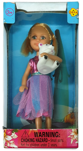 Кукла Defa Lucy Малышка с мишкой 13 см  8280