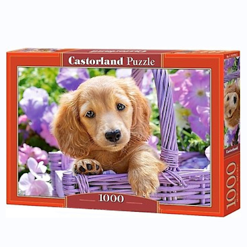 Игрушка Пазл 1000 Щенок в корзине 68 х 47 см Castorland  C-103799