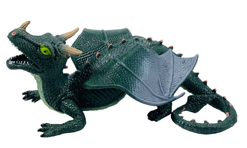 Игрушка Силиконовая тянучка Дракон большой Зеленый темный 22см 12533 Игрушка Силиконовая тянучка Дракон большой Зеленый темный 22см 12533