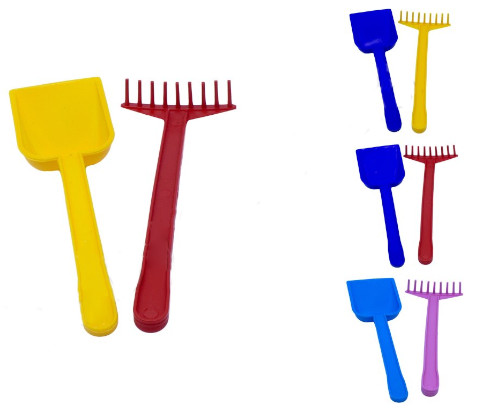 Игрушка Пластиковая Лопатка и Грабли 18 см Максимус М-1 Игрушка Пластиковая Лопатка и Грабли 18 см Максимус М-1