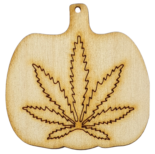 Фигурка фанерная - Тыква с листьями 5 x 5 см AS-4628, В-0206