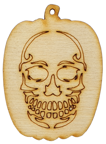 Фигурка фанерная - Тыква с черепом обычным 4 x 5,5 см AS-4625, В-0218
