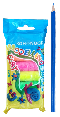 Пластилин Koh-i-Noor  5 цветов 100 гр  НЕОН годен до 21г.  01315S0502PS 