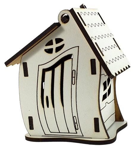 Дом № 12 шкатулка с открывающейся крышей, из МДФ 6 х 7 х 10 см AS-6248, М-2085