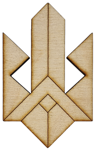 Фигурка фанерная - Трезубец 6 х 3.8 см AS-4758, В-0109