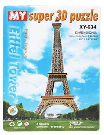 Игрушка Пазл 3D картонный Eiffel Tower 66 х 24,5 см  XY-634