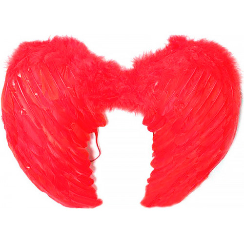 Игрушка Крылья Ангела Красные карнавальные ПЕРО 45 х 33см  03788