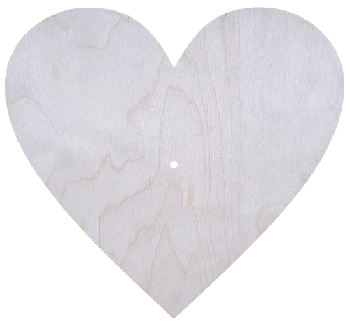 Основа для часов из фанеры 4 мм № 7 Сердце 37 x 37 см AS-4556, В-0169