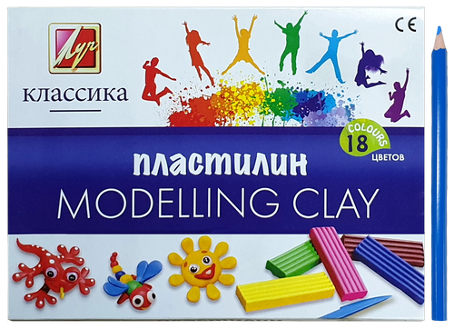 Пластилин Луч "Классика" 18 цветов 360 гр 20С 1330-08 Пластилин Луч "Классика" 18 цветов 360 гр 20С 1330-08