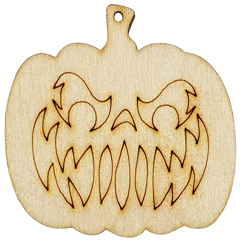 Фигурка фанерная - Тыква с пылающим лицом 5,5 x 5,5 см AS-4627, В-0211