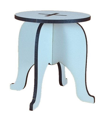 Мебель для кукол ростом 30 см - Табурет круглый из МДФ AS-6009, М-2036