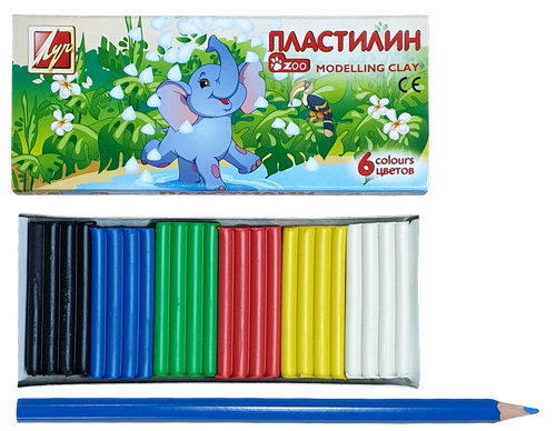 Пластилин Луч Зоо Мини 6 цветов 81 грамм  19С1271-08  фото 2