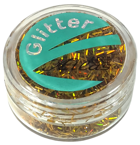 Блестки (Глиттер) большие полоски Атлас 2 гр - Золотые AS-2490