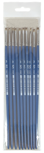 Кисть синтетика Плоская № 3 художественная  1705F3 фото 2