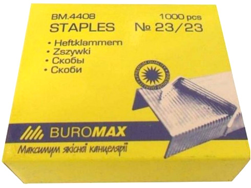 Скобы для степлера №23/23 Buromax 1000 шт 4408