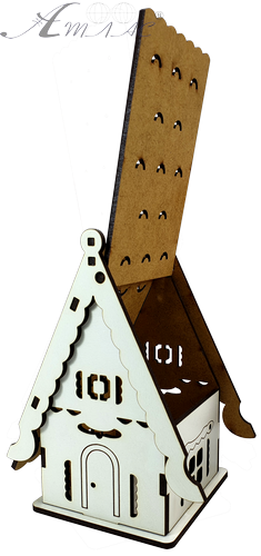 Будинок № 14 скринька з відкидним дахом, з МДФ 6 х 6,5 х 10 см AS-6250, М-2087 фото 2