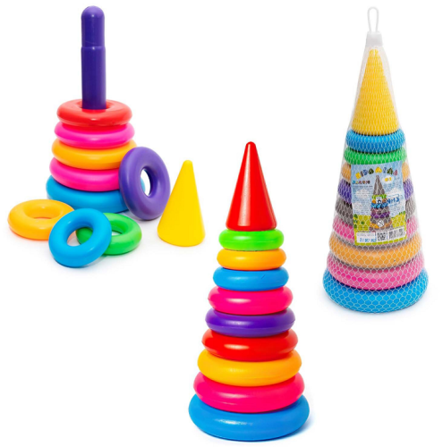 Игрушка Пирамида пластиковая 15 х 33 см Bamsic  018