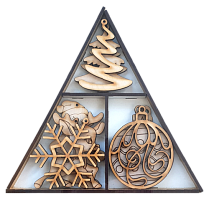 Набір новорічних фігурок в упаковці 9 шт AS-4224, МФ-001