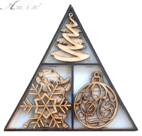 Набір новорічних фігурок в упаковці 9 шт AS-4224, МФ-001 Набір новорічних фігурок в упаковці 9 шт AS-4224, МФ-001