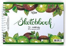 Альбом для малювання Скетчбук для маркерів (ківі) А5 250 г 25 арк. 04711